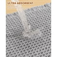 thumbnail image 5 of Waffle Bath Mat 32"x20", Extra Soft Absorbent Bathroom Rug, Non-Slip, Quick Dry, Machine Washable, Grey, 5 of 7