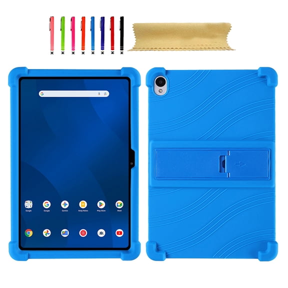 Kids-Friendly Case for Onn 11-Inch Core Tablet (2026 Model) Built-in Adjustable Kickstand, Lightweight Shockproof Soft Silicone Kids Tablet Cover, Darkblue