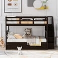 thumbnail image 6 of Bedroom Bunk Bed: Full-Over-Full with Twin Trundle & Guard Rail - Espresso, 6 of 15