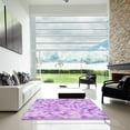 thumbnail image 7 of Ahgly Company Machine Washable Indoor Square Transitional Heliotrope Purple Area Rugs, 3' Square, 7 of 7
