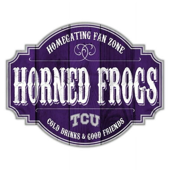 12 in. Homegating Tavern TCU Horned Frogs Wood Sign