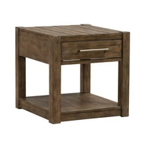 Liberty Furniture Broadmore Living Room Drawer End Table - Cobblestone Brown