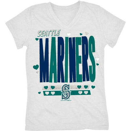 MLB Seattle Mariners Girls Short Sleeve Team Color Graphic Tee