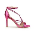 thumbnail image 3 of BLISSFUL STEP Women's Rhines Knot Strap Stiletto Heels Sandals Hot Pink 8.5, 3 of 8