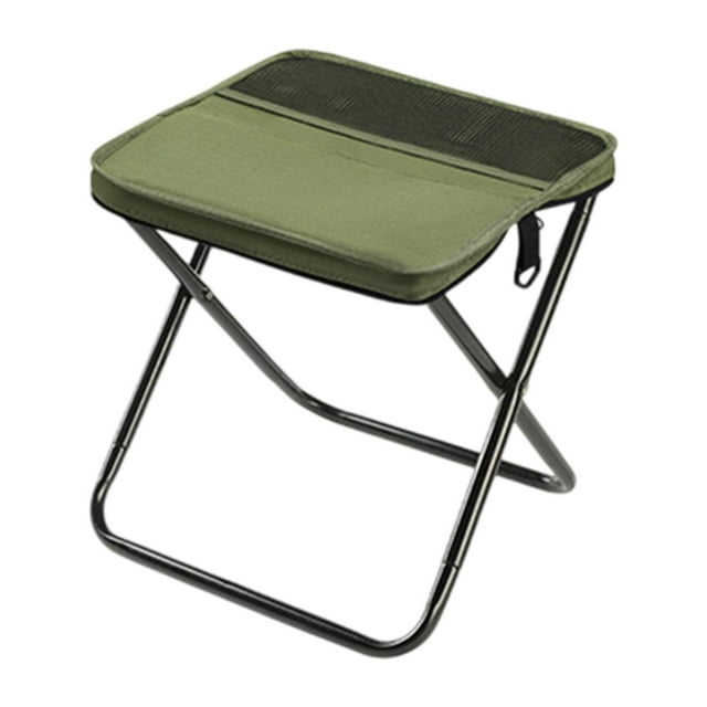 Taburete plegable al aire libre Multifunción Multifunción Multifunción fácil de transportar correa de transporte ajustable para viajar en campamento Verde