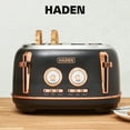 thumbnail image 6 of Haden Dorset 4-Slice Wide Slot Stainless Steel Toaster, Black / Copper - 75083, 6 of 9