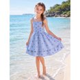 thumbnail image 7 of IBTOM CASTLE Girl Summer Smocked Dress Teen Graduation School Prom Frock Tween Wedding First Communion Junior Homecoming Dress 10 Years Blue, 7 of 7