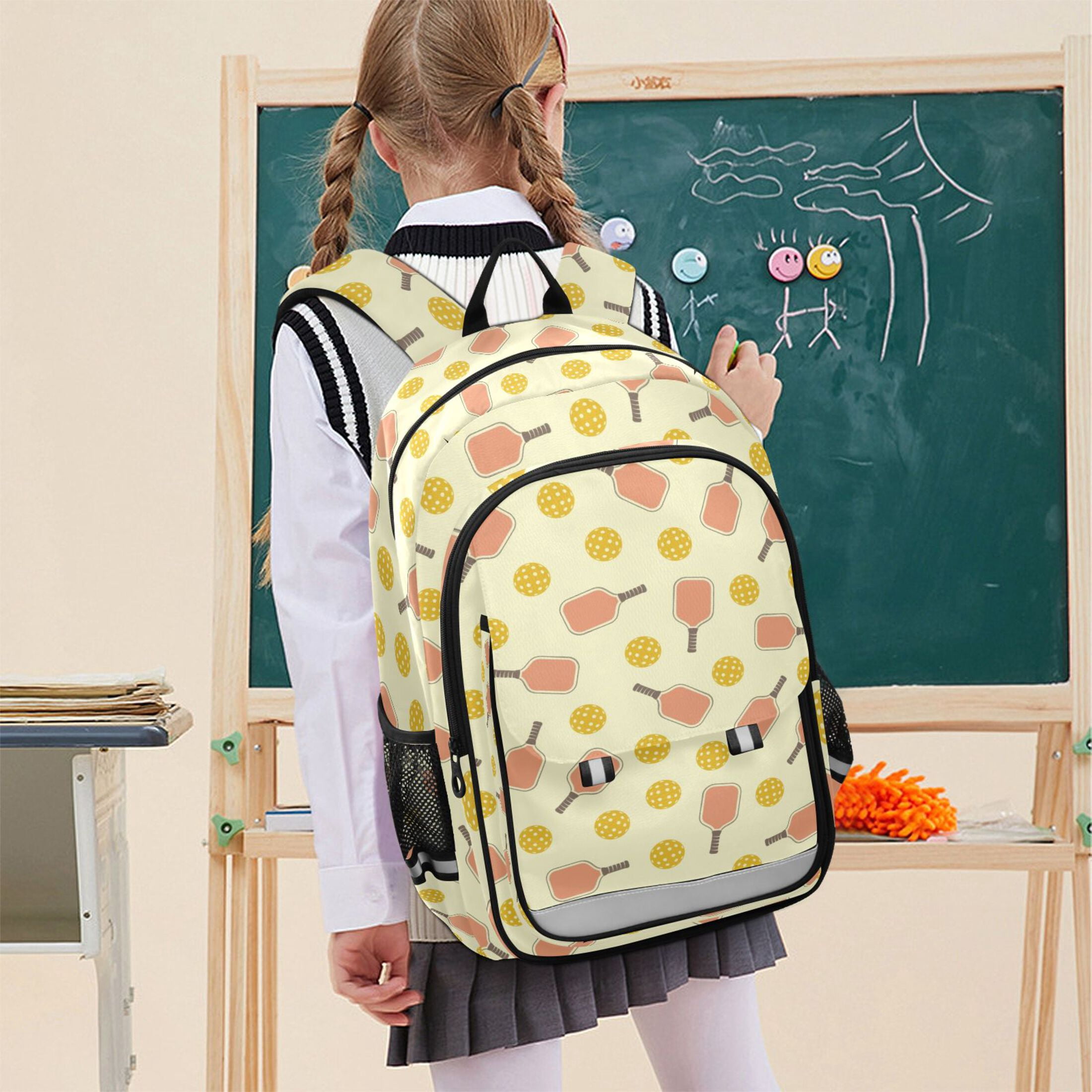 ALAZA Yellow Pickleball Balls Laptop Backpack Purse Travel Bag Casual School Bookbag Rucksack for Women Men