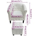thumbnail image 4 of vidaXL Tub Chair with Footstool White Faux Leather, 4 of 4