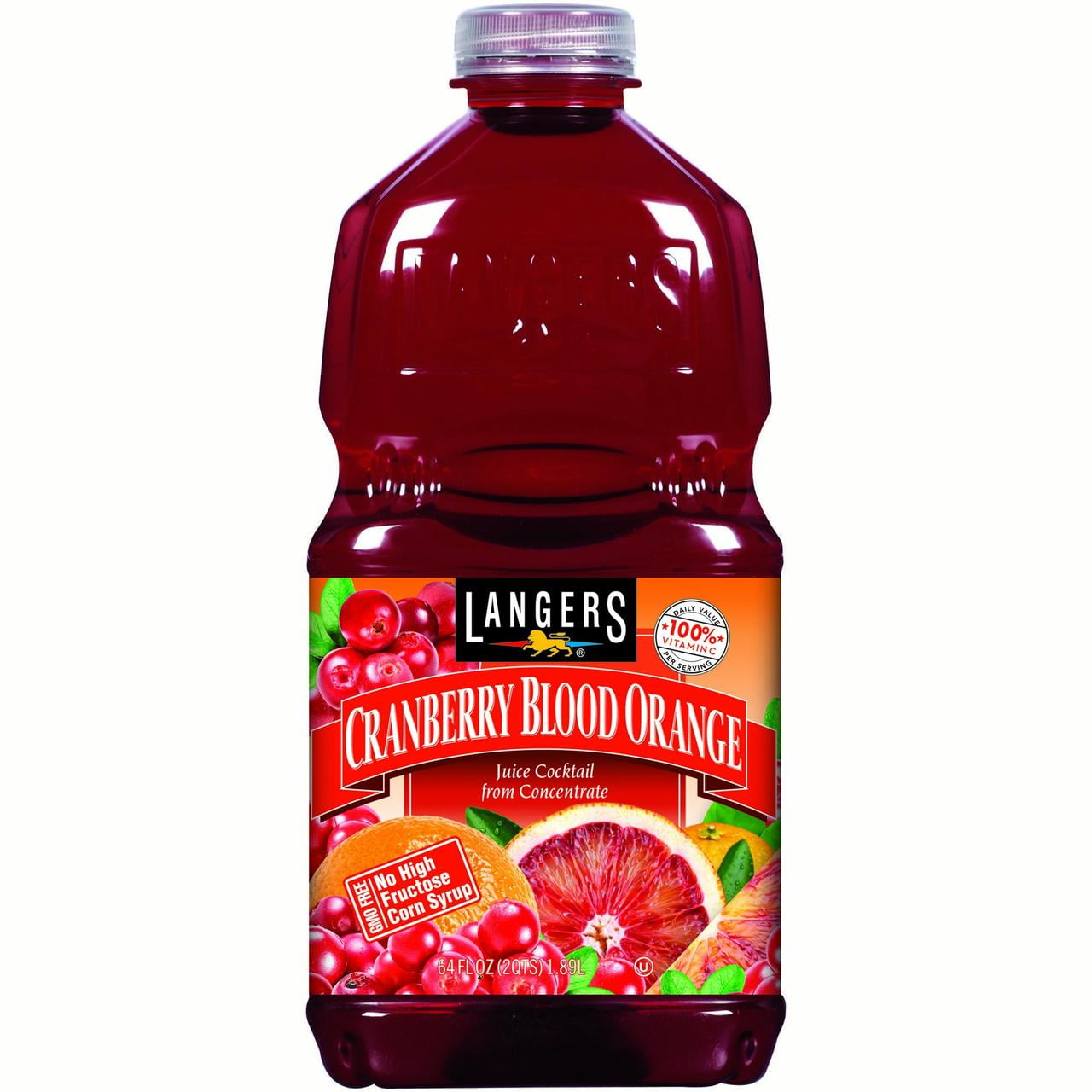 Langers Juice Drink, Cranberry Blood Orange Cocktail, 64 Fl Oz
