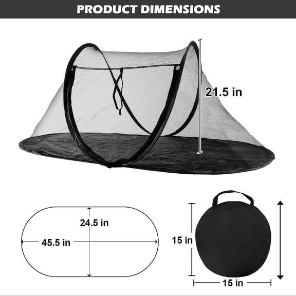 Pet Enclosure Tent for Cats and Small Animals, Large Outdoor Playpen with Carry Bag