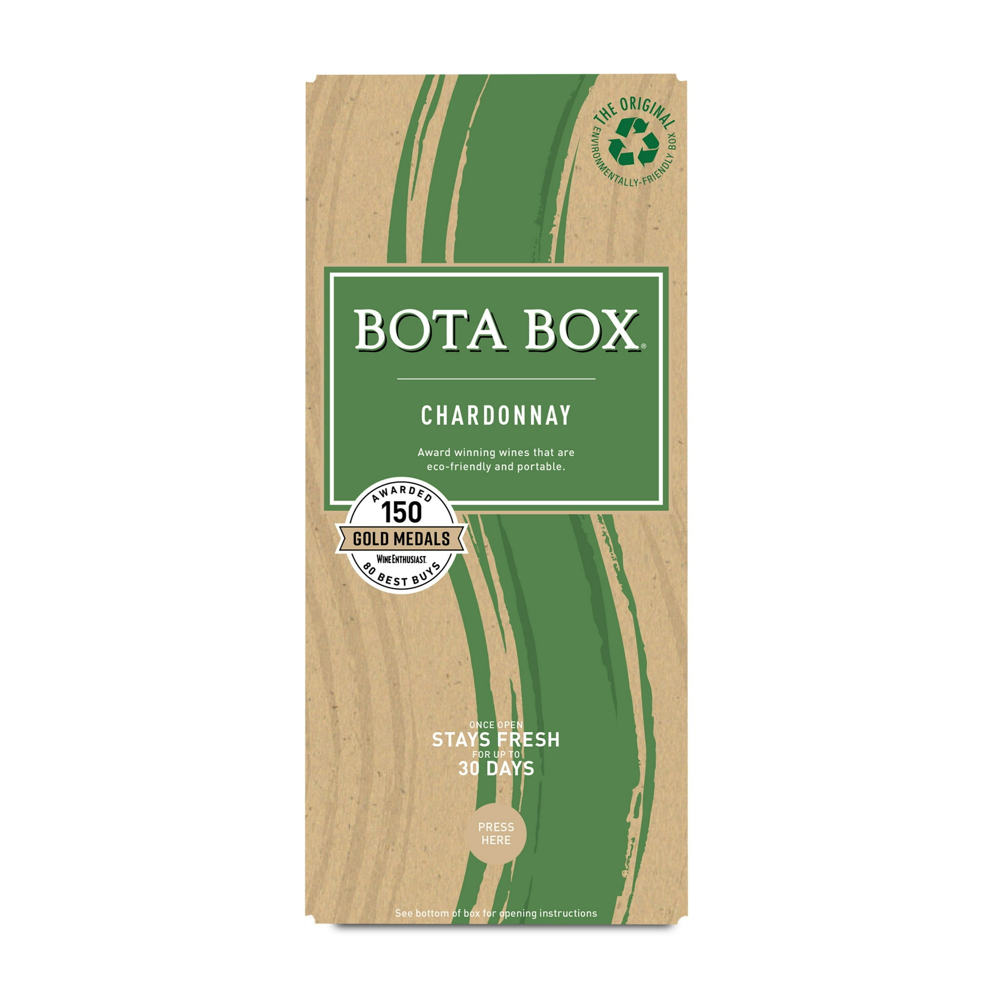Bota Box Chardonnay White Wine, 3L (Equals 4 x 750mL Glass Bottles), ABV 13%