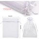 thumbnail image 2 of 150 Piezas Bolsas de Organza Transparentes, 10 x 15cm Bolsa de Organza de Cordón Organza Bolsas de Regalo para Joyas para Bodas, Cumpleaños, Aniversario, Navidad (Blanco), 2 of 4