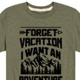 thumbnail image 3 of Instant Message - Forget Vacation; I Want an Adventure - Toddler & Youth Short Sleeve Graphic T-Shirt, 3 of 6