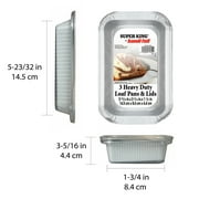 Handi-Foil 5.7 x 3.3 Aluminum Mini Loaf Pans with Lids, 3 Count