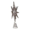 thumbnail image 2 of Kurt Adler 15.5-Inch Silver Glitter Wire 3D Star Treetop, 2 of 4