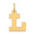 thumbnail image 1 of 14K Yellow Gold Charm Pendant 18 mm 10-12 Small Block Initial L, 1 of 3