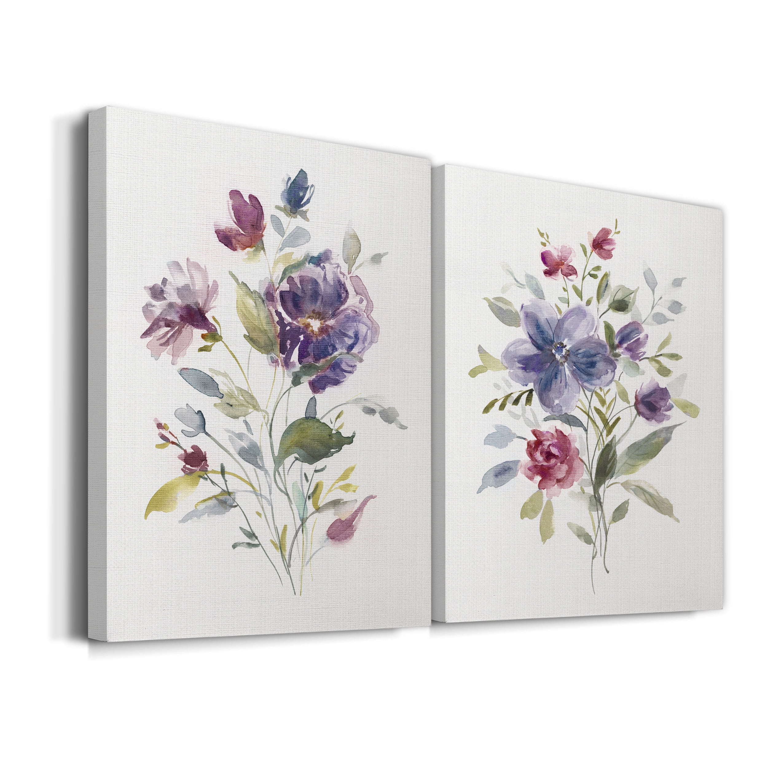Color Variety I Premium Gallery Wrapped Canvas - Ready to Hang - Set of 2 - 24 x 36 Each