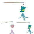 thumbnail image 2 of Cat Teaser Wand Interactive Strawberry Dinosaur Kitten Teaser Toy Cat Bell Wand, 2 of 10