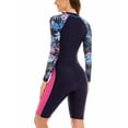 thumbnail image 2 of Women's UPF 50+ Surfing Wear One Piece Training Bathing Rash Guard Long Sleeve Summer Beach Swimsuits Sun Protection Zipper Full Body Swimwear, 2 of 6
