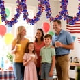 thumbnail image 5 of Topboutique Patriotic 4th of July Tinsel Garland 8 Pcs Red White Blue Hanging Garland Independence Day Metallic Twist Foil Tinsel Garland Shiny Hanging Decorations for Staircase Railing,6.56 ft/Pc, 5 of 8