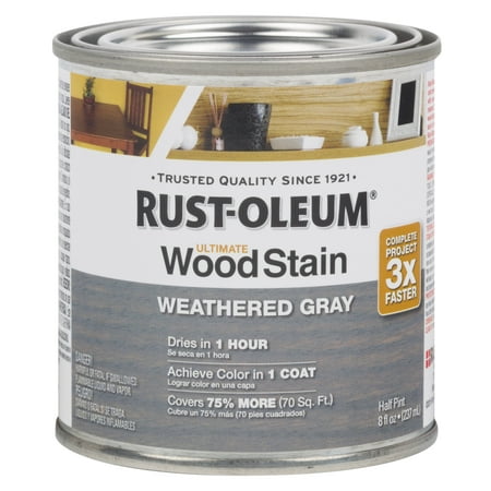 Weathered Gray Rust-Oleum Ultimate Wood Stain, Half