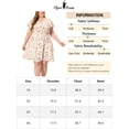 thumbnail image 4 of GRACE & GRANDEUR Women's Plus Size Easter Dress Flare Short Sleeves Floral Peplum Summer Midi Dress 4X Beige, 4 of 4
