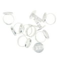 thumbnail image 3 of 10 bases de anillos en blanco, accesorios para hacer joyas, almohadilla ajustable para manualidades Plata, 3 of 8