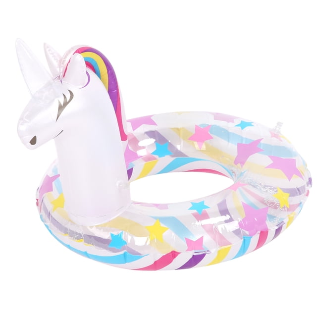 Tubo de natación con patrón de estrella, niños para unicornio, anillo de natación inflable para niños, anillo de natación de unicornio, estándares líderes en la industria Jadeshay A