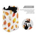 thumbnail image 3 of Yayeee Freestanding Laundry Hamper with Handle Collapsible Large Storage Basket for Clothes, Orange Leaves, 3 of 7