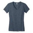 thumbnail image 5 of Yellow Rooster Women's Juniors Very Important V-Neck Cotton/Polyester Tee Heathered Navy 2XL, 5 of 6
