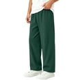 thumbnail image 7 of LJEFF Kids Elastic Waist Wide Leg Pants, Solid Color Loose Casual Soft Boys and Girls Trousers Green Size 2 T, 7 of 7