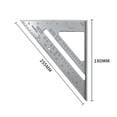 thumbnail image 3 of 7inch Triangle Ruler 90 degree Square Ruler Woodworking Measurement Tool Carpenter Square Tool Angle Protractor ,Easy to Use, 3 of 7