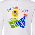 thumbnail image 4 of Inktastic Birthday Boy 5th Birthday Long Sleeve Youth T-Shirt, 4 of 5