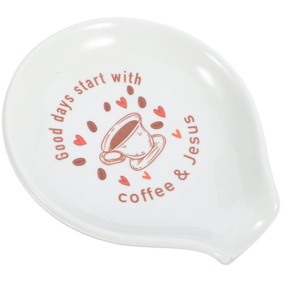 FRCOLOR Ceramic Spoon Rest Kitchen Scoop Holder Coffee Spoon Scoop Rest Spoon Support