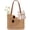 A-Brown, variant on Crochet Beach Bag for Women with Zipper,Summer Straw Beach Tote Bag Woven Boho Shoulder Bag for Vacation