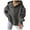 Grey, variant on Xudanell Womens V Neck Sweatshirts Oversized Hoodie Pocket Fleece Lined Casual Sweatshirt Athletic Clothes Pullover Brown M