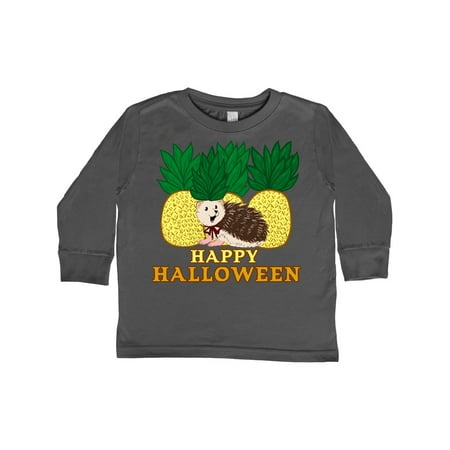 

Inktastic Happy Halloween Hedgehog with Pineapple Gift Toddler Boy or Toddler Girl Long Sleeve T-Shirt