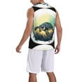 thumbnail image 2 of Sikiie Watercolor Turtle3 Basketball Jersey Reversible Men's Mesh Athletic Sports Shirts Training Practice S-4XLX-Large, 2 of 6