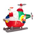 thumbnail image 2 of Costway Papá Noel Inflable Volando en Helicóptero Decoración de Navidad Hinchable 150 cm, 2 of 10