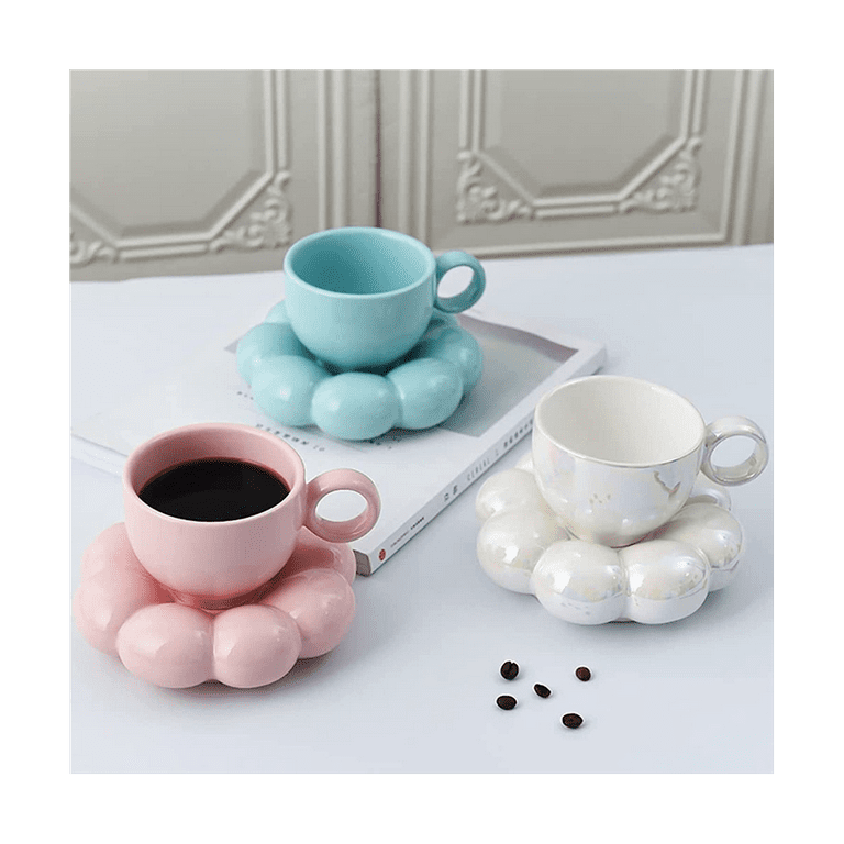 Mug Sets Ceramic Coffee Cup With Saucer And Spoon Combination Set With Cup  Holder Home Office Kitchen Coffee Cup Water Cup, For Storing Cups (Color 