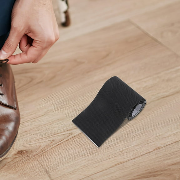 FRCOLOR Non Slip EVA Self Adhesive Sole Protectors for High Heels Noise Reduction Anti Slip Shoe Grips for Women Black 2pcs