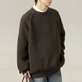thumbnail image 5 of Yiliang Cable knit Classic Sweater for Men Fall and Winter Long Sleeve Warm and Thermal Top Clothes ,Coffee,2XL, 5 of 5