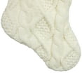 thumbnail image 4 of Northlight Cable Knit Christmas Stocking with Faux Fur Cuff - 20.5" - Cream and White, 4 of 5