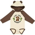 thumbnail image 3 of Inktastic Live Love Monkeys Boys or Girls Long Sleeve Baby Bodysuit, 3 of 5