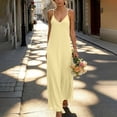 thumbnail image 5 of YTCAMLO Backless Womens Cami Dress Casual Summer Spaghetti Strap Sleeveless Smocked Maxi Dresses Loose Fit Vacation Sundress, 5 of 9