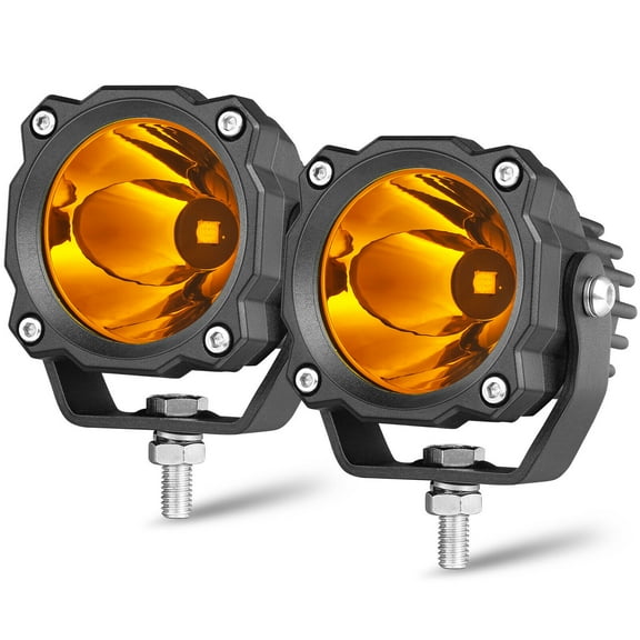 2.6"INCH LED Amber Fog Lights Spot Flood Combo Bumper Driving Pod Bar Offroad