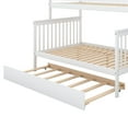 thumbnail image 7 of DreamBuck Twin over Full Bunk Bed with Trundle and Stairs, Solid Wood Bunk Beds for Adults Teens, Loft Bunk Beds with Storage, Full-Length Guardrail, No Box Spring Needed, White, 7 of 7