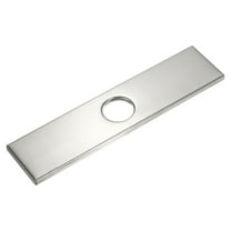 Faucet Deck Plate, 10" Square 304 Stainless Steel Hole Cover Deck Plate Escutcheon for Bathroom/Kitchen Sink Faucet [Brushed Silver Tone]