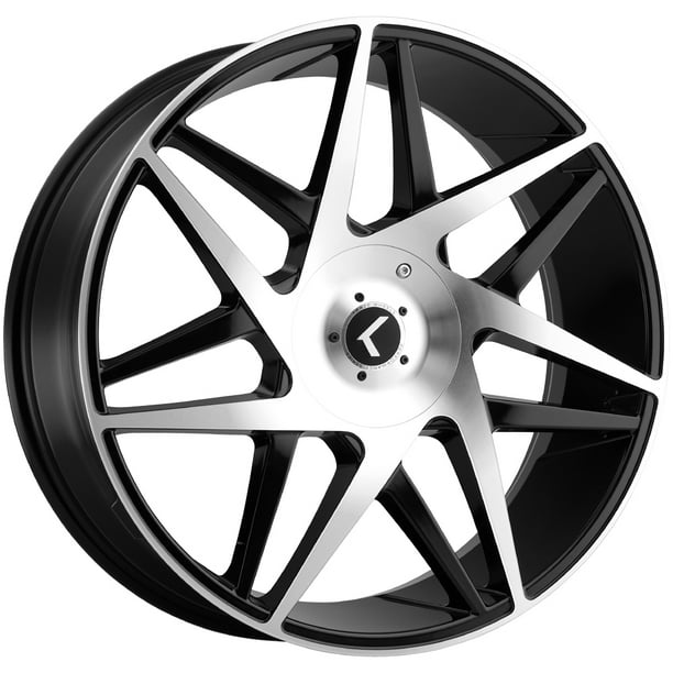 Kraze KR192 20x8.5 5x115/5x120 +38mm Black/Machined Wheel Rim 20" Inch